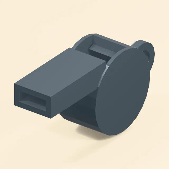 Chambered sports whistle with open windway