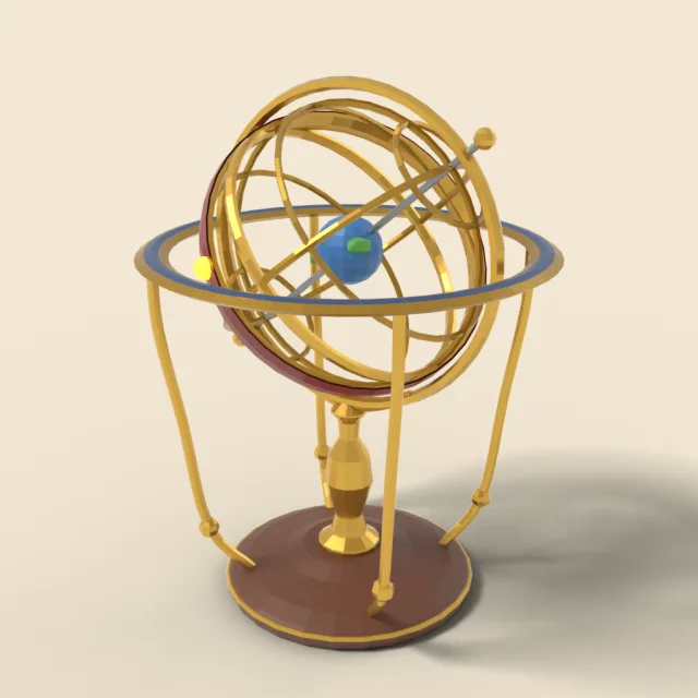 Armillary sphere on stand
