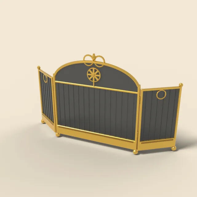 Brass fireplace screen