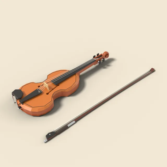 Violin with bow