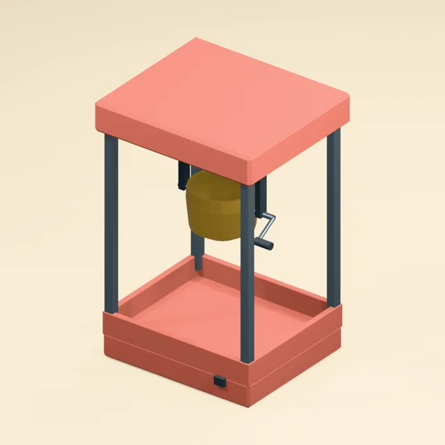 Open-sided kettle popcorn maker