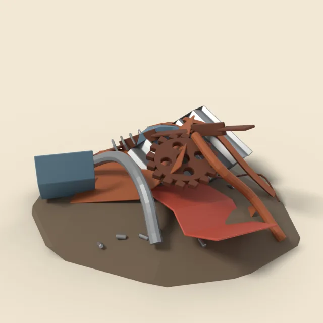 Twisted metal scrap heap