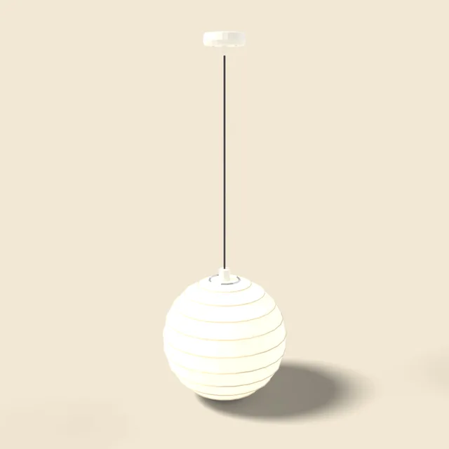 Paper globe pendant lamp