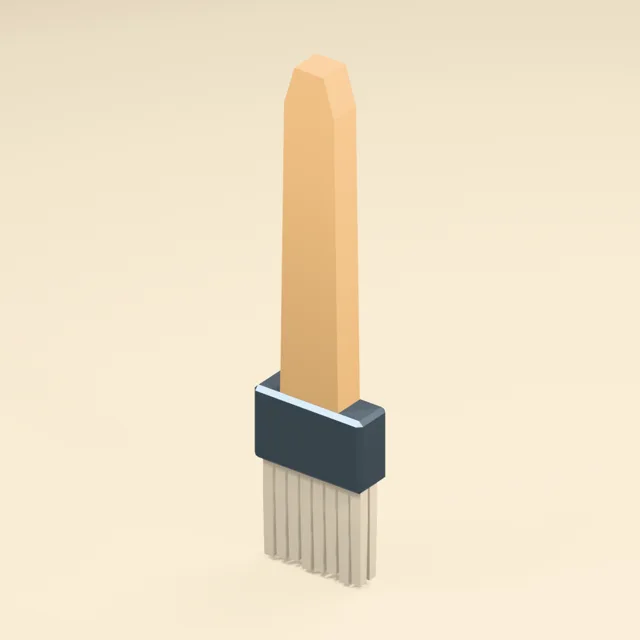 Flat pastry brush