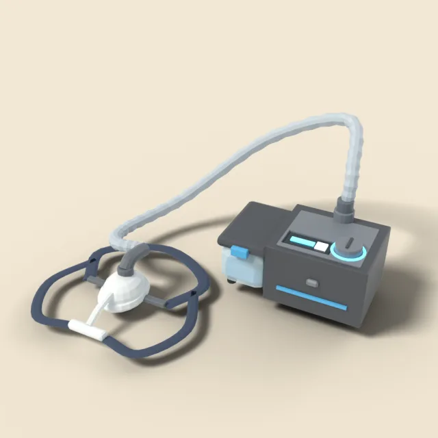 CPAP machine with hose