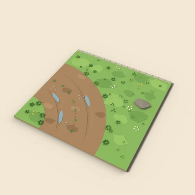 Rutted dirt road tile