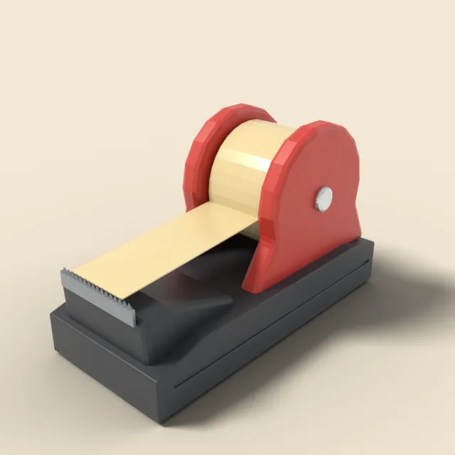 Heavy-duty tape dispenser with roll