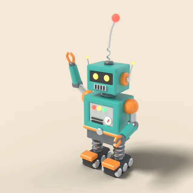 Toy robot with antenna