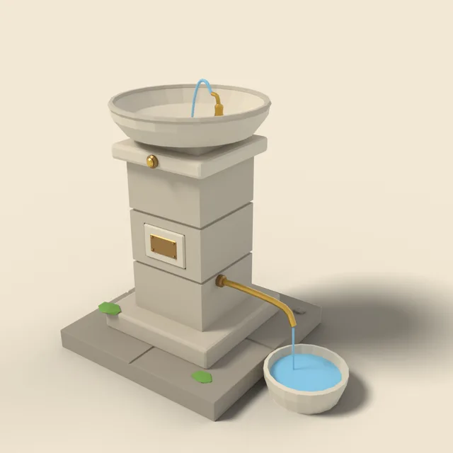 Stone drinking fountain