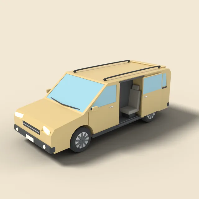 Minivan with sliding door