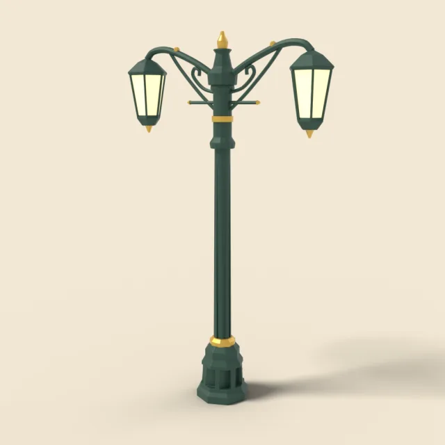 Double headed lamp post