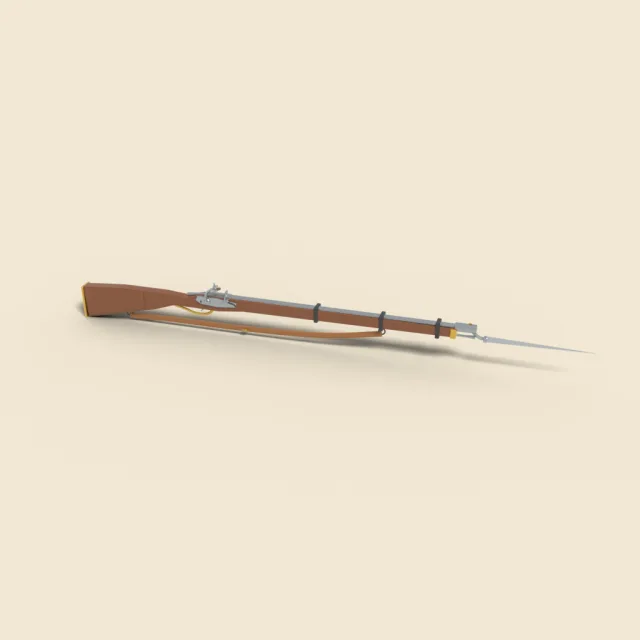Flintlock musket with bayonet