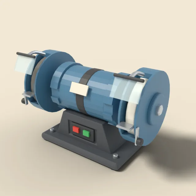 Bench grinder with two wheels