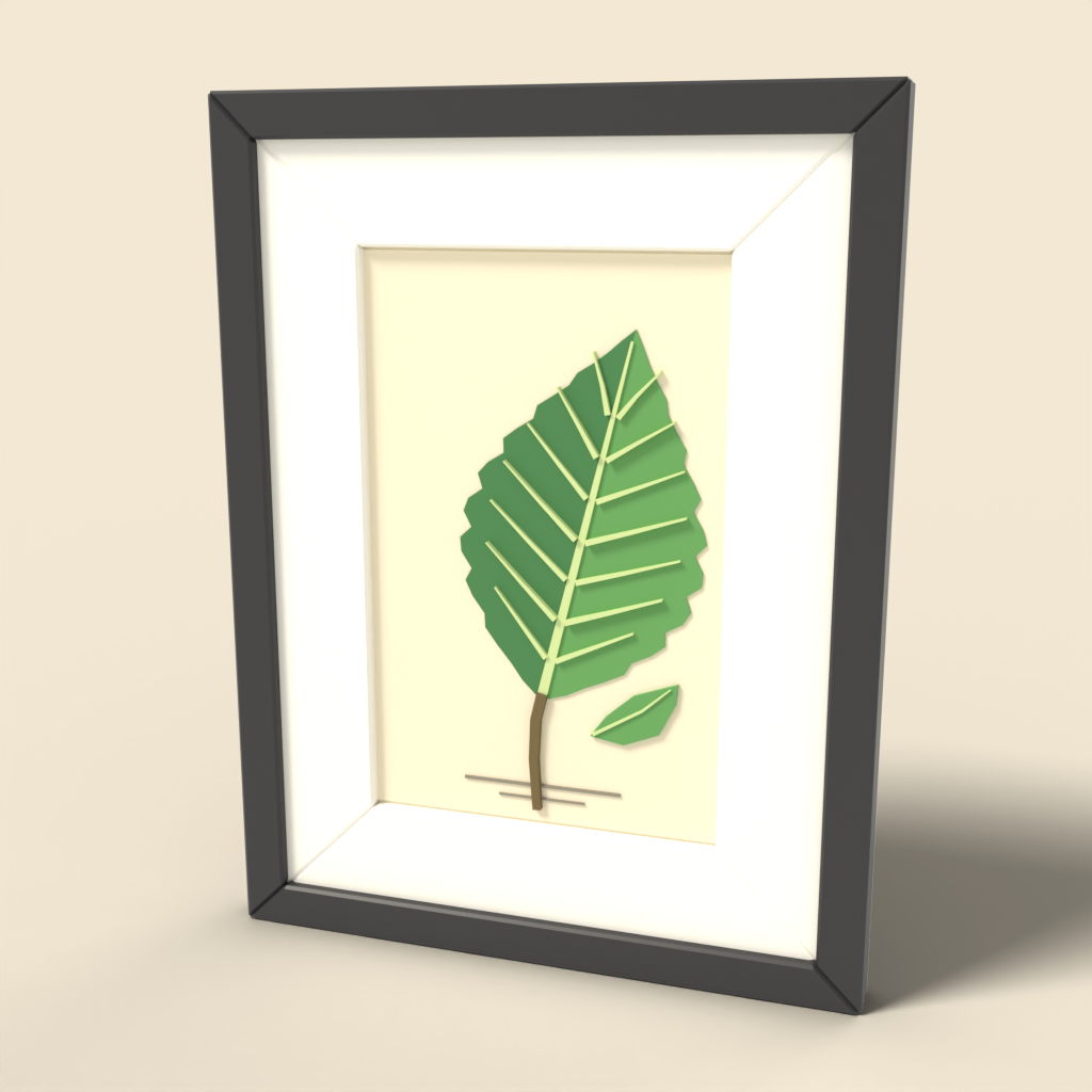 Framed botanical leaf print