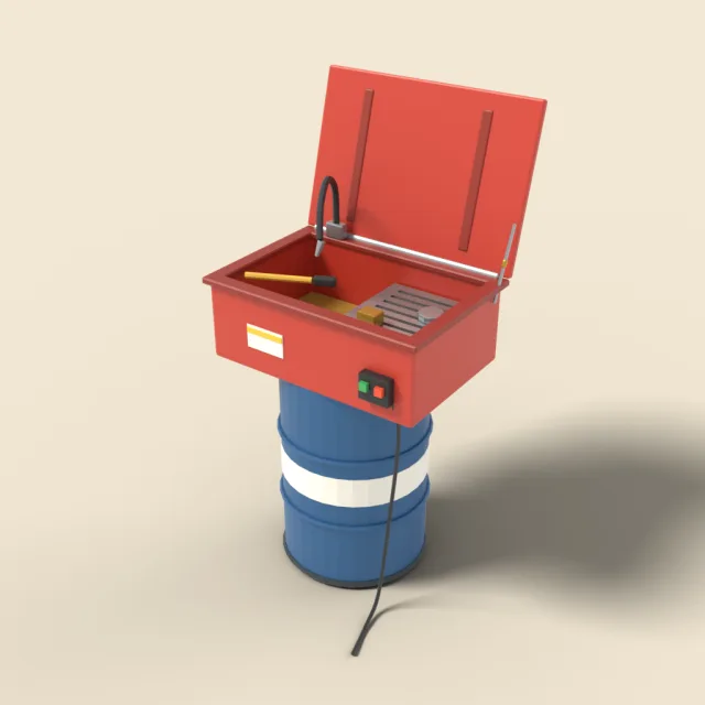 Parts washer tank
