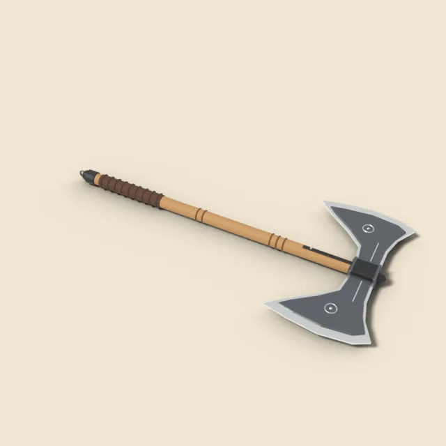 Double headed viking battle axe