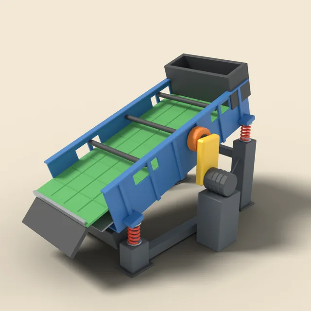 Vibrating screen machine