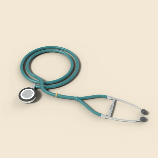 Stethoscope coiled