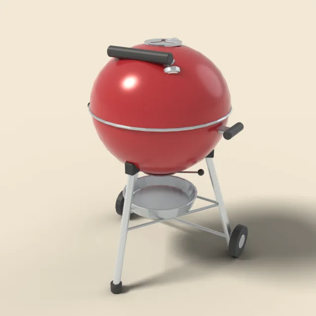Charcoal kettle barbecue grill