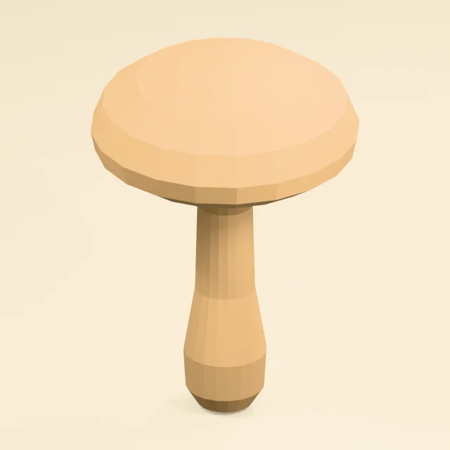 Turned wooden darning mushroom with domed working crown