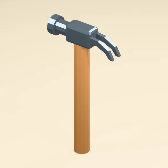 Wood-handled curved-claw hammer