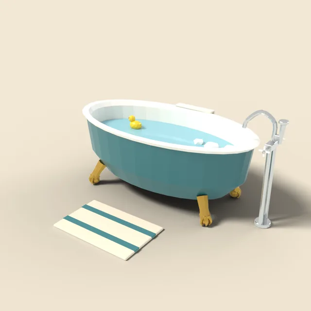 Clawfoot bathtub
