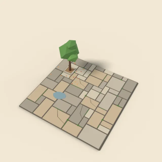 Large flagstone courtyard tile
