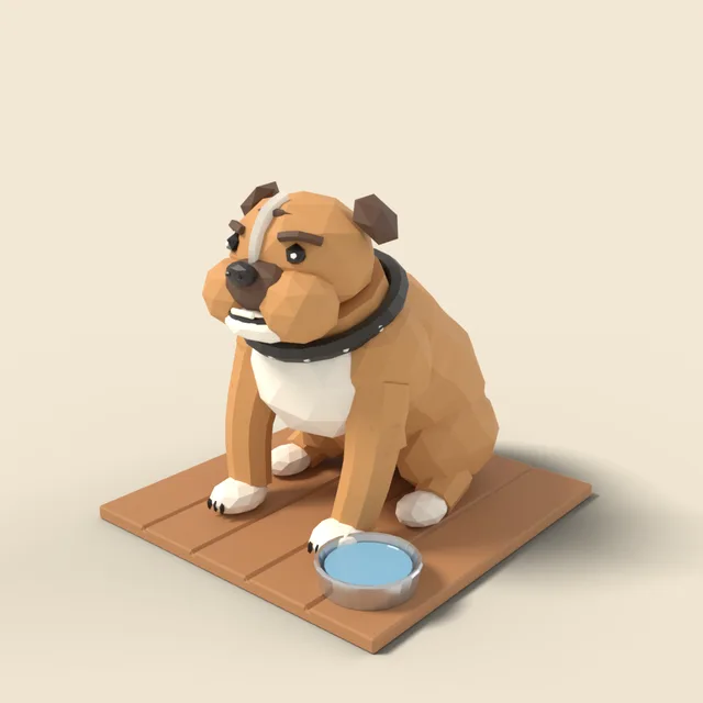 Sitting bulldog