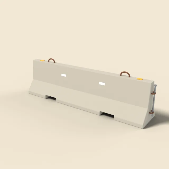 Concrete jersey barrier