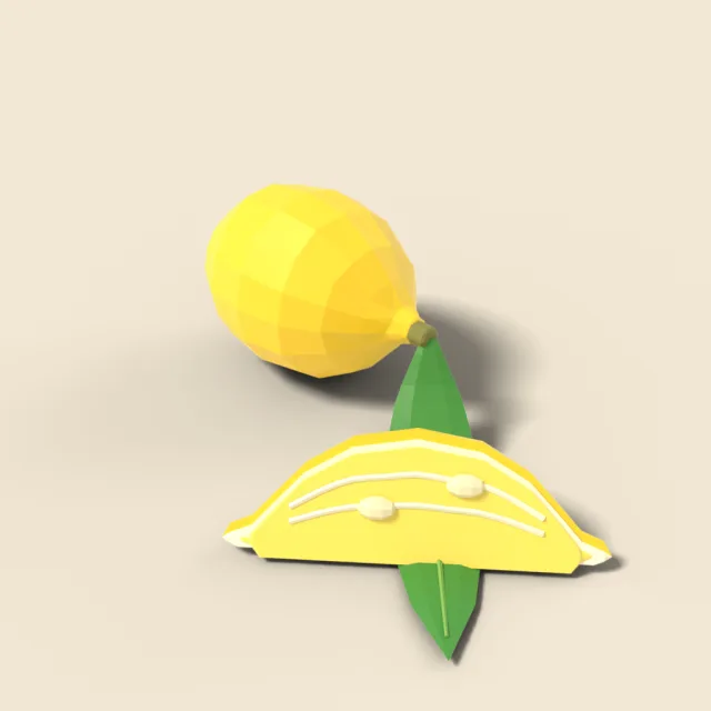 Lemon with a wedge
