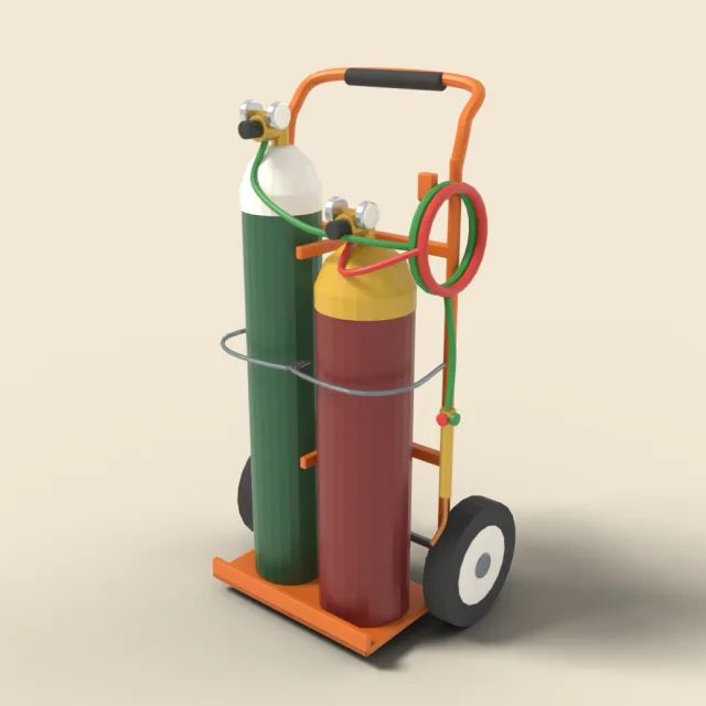 Oxy-acetylene welding cart