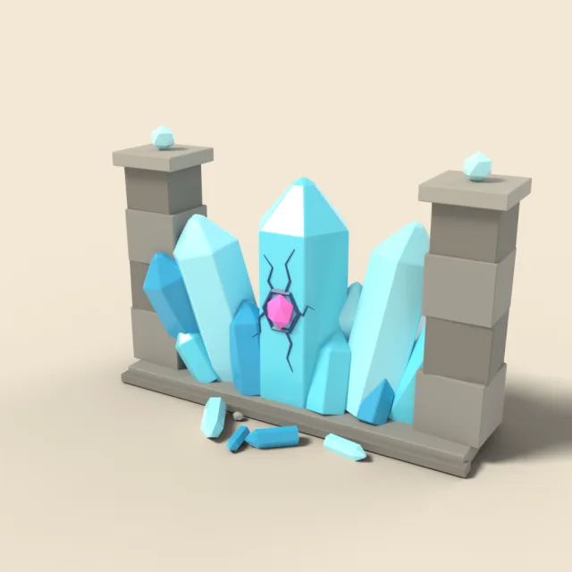 Breakable crystal barrier