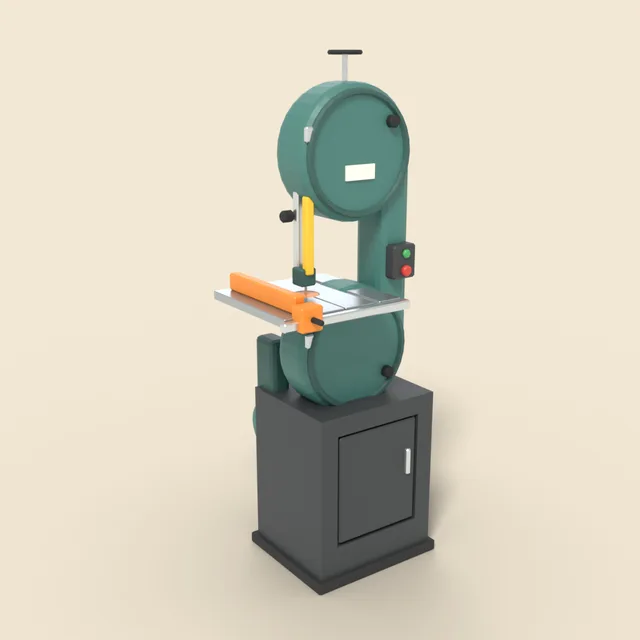 Bandsaw with cast frame