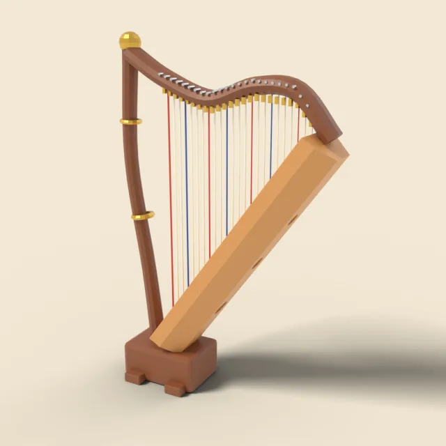 Small Celtic lap harp