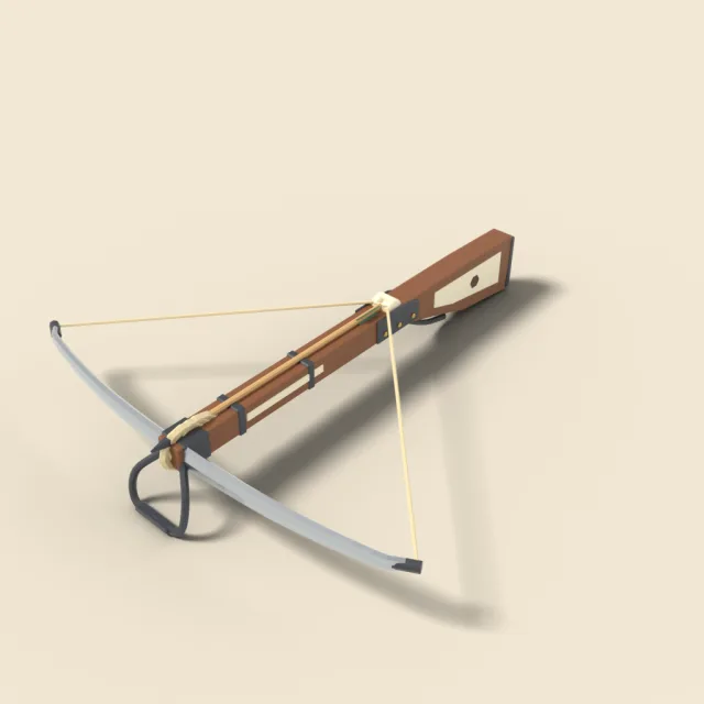 Medieval crossbow with steel prod