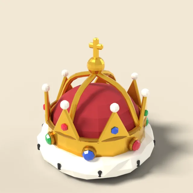 Toy crown with jewels