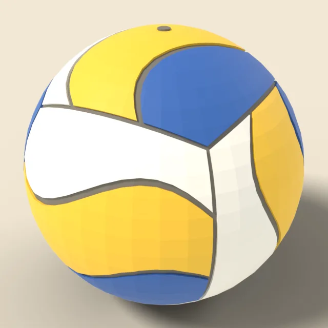 Volleyball with curved panels