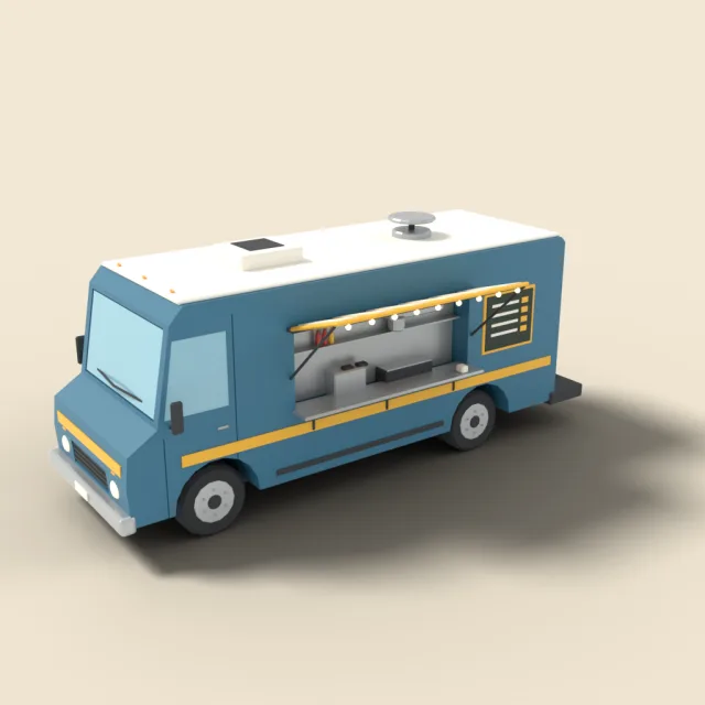 Food truck with service window