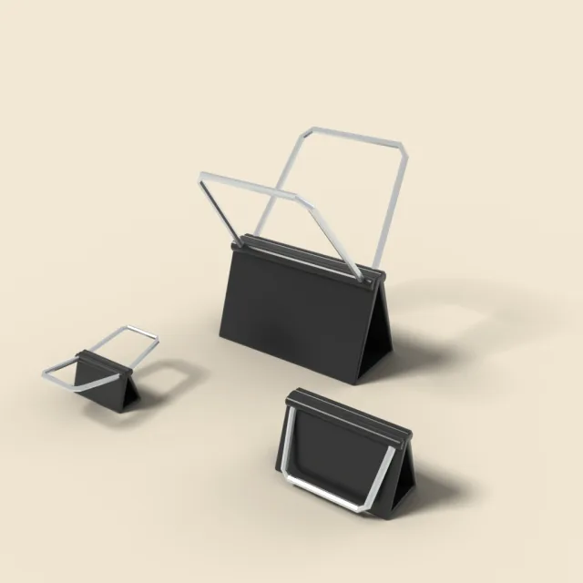 Black binder clip trio