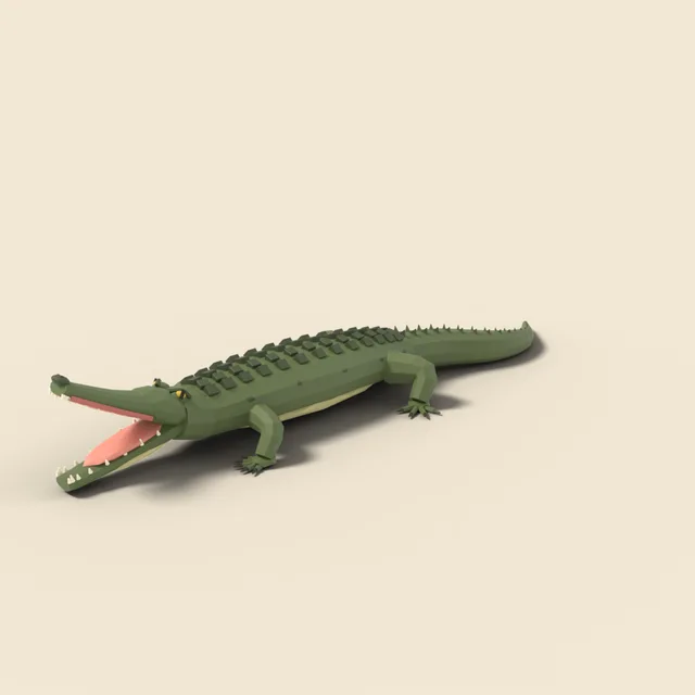 Crocodile with open jaws