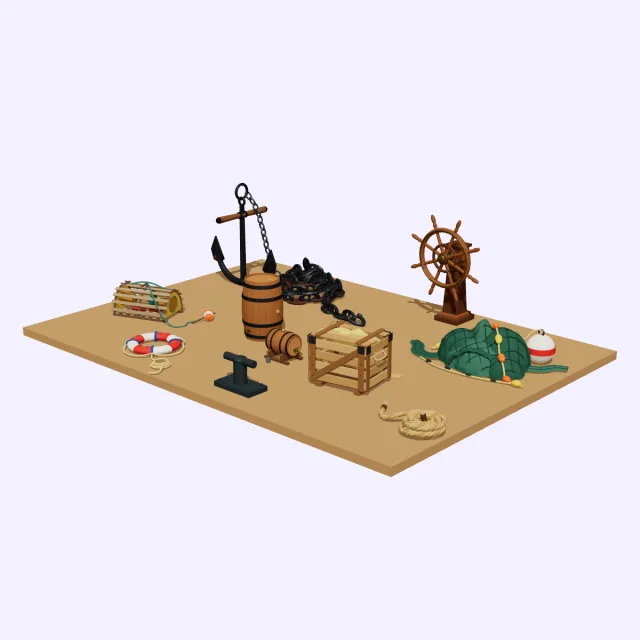 Harbor dock set