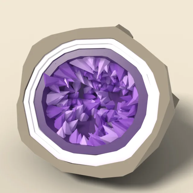 Mineral crystal geode