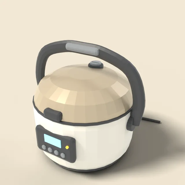Rice cooker with handle