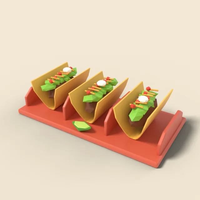 Hard-shell tacos trio