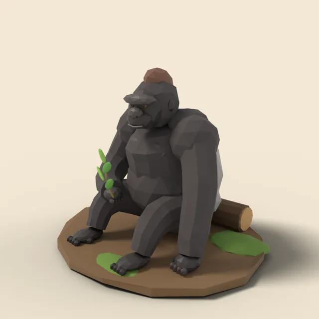 Sitting gorilla