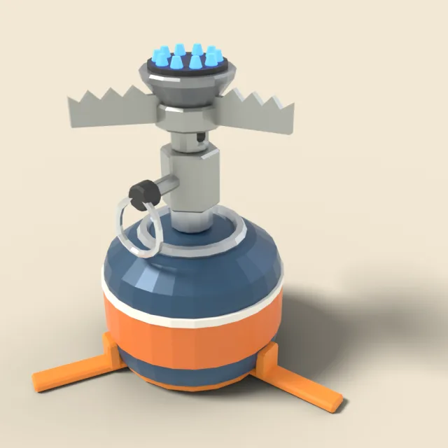 Single gas canister backpacking stove