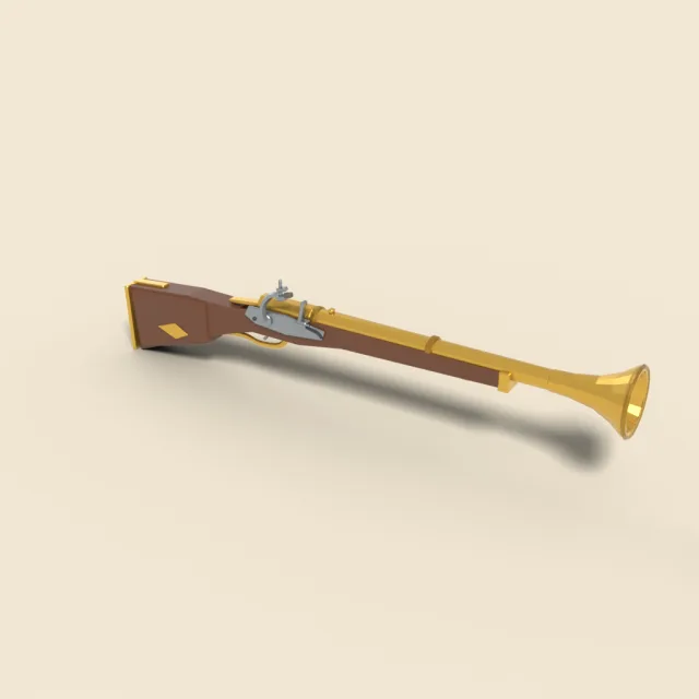 Blunderbuss with flared muzzle