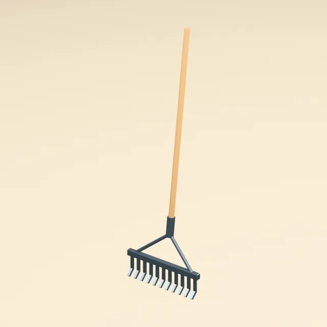 Bow-head garden rake