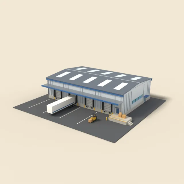 Warehouse with loading dock