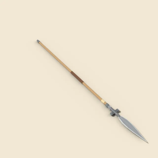 Winged spear with lugs below the blade